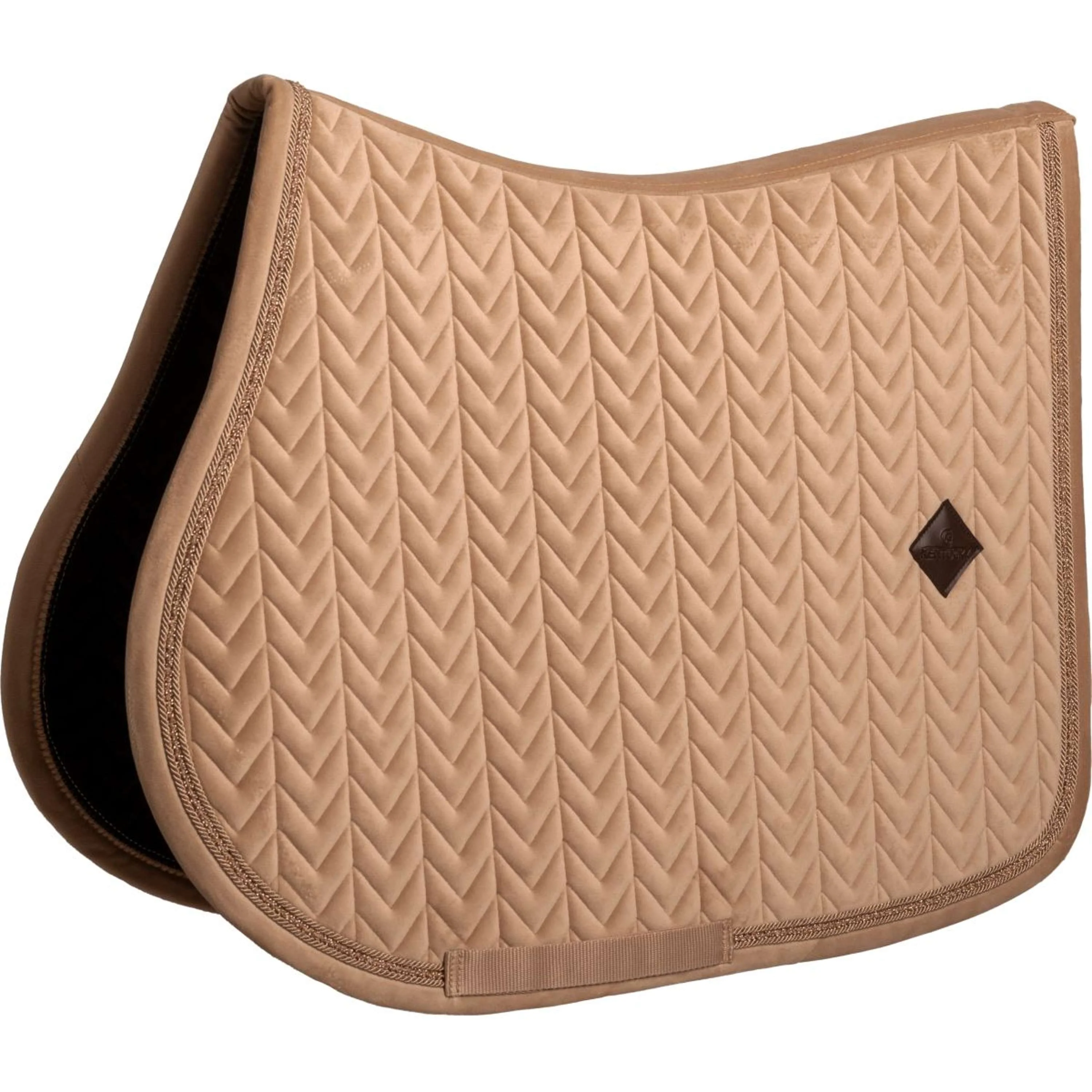 Kentucky Tapis de Selle Velvet Mini Pearls de Saut Beige