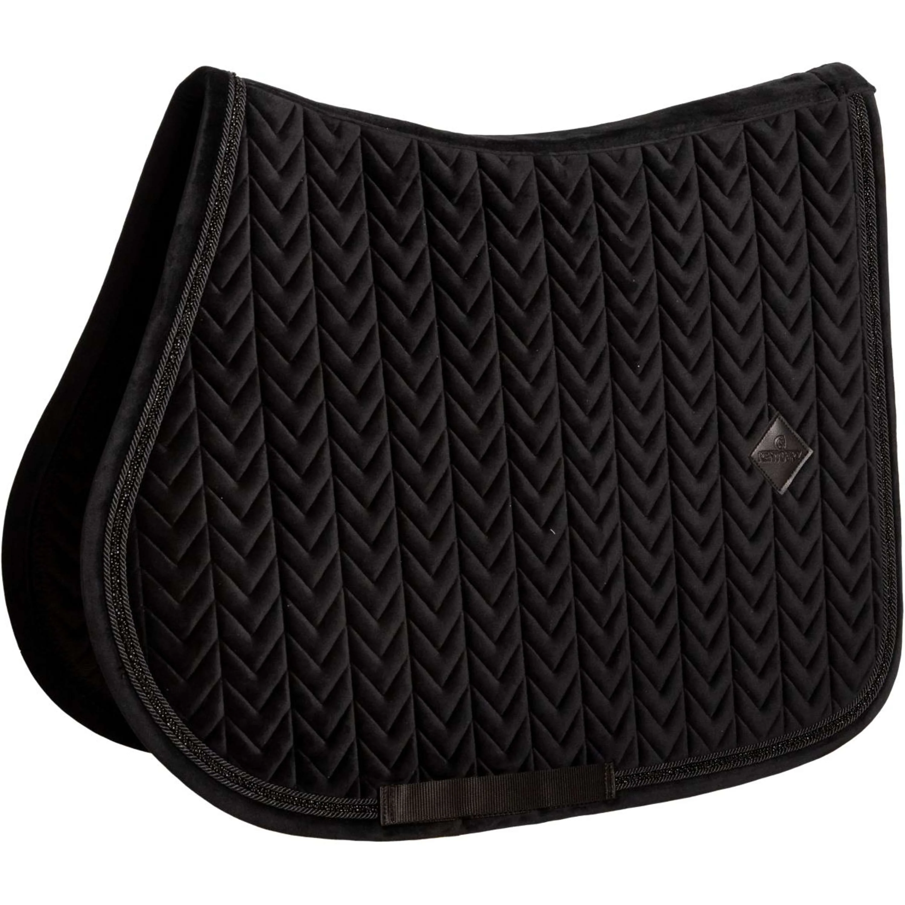 Kentucky Tapis de Selle Velvet Mini Pearls de Saut Noir