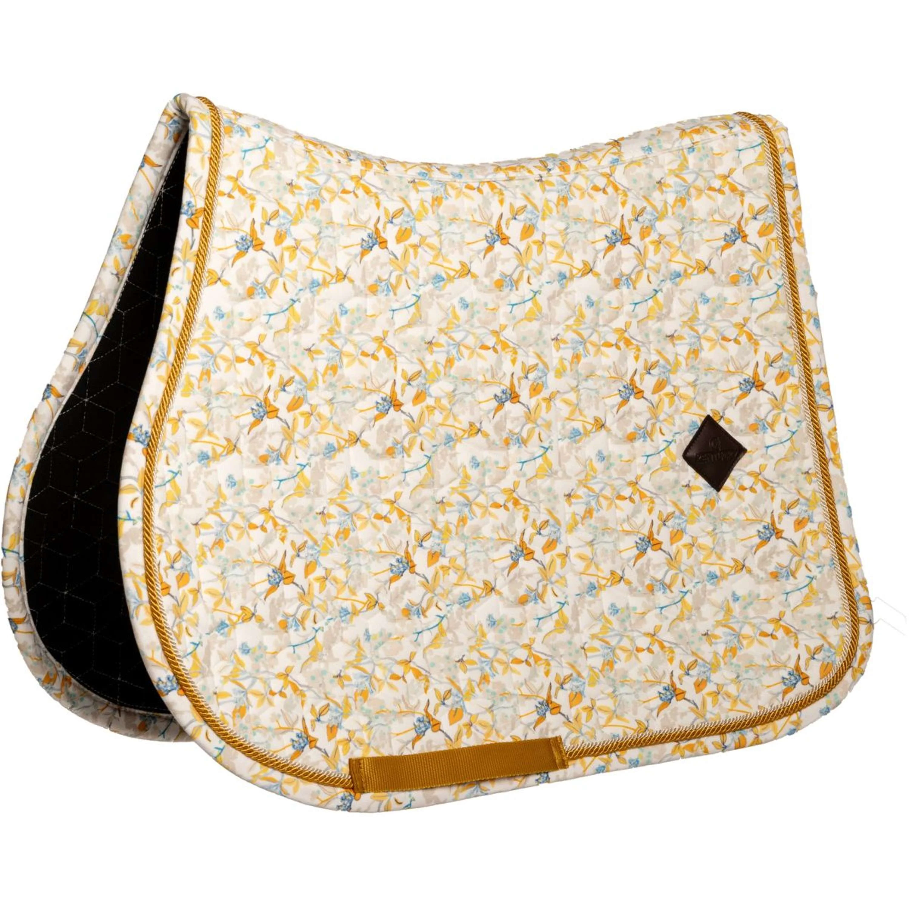 Kentucky Tapis de Selle Velvet Spring Leaves Whispers de Saut Marron/Blanc