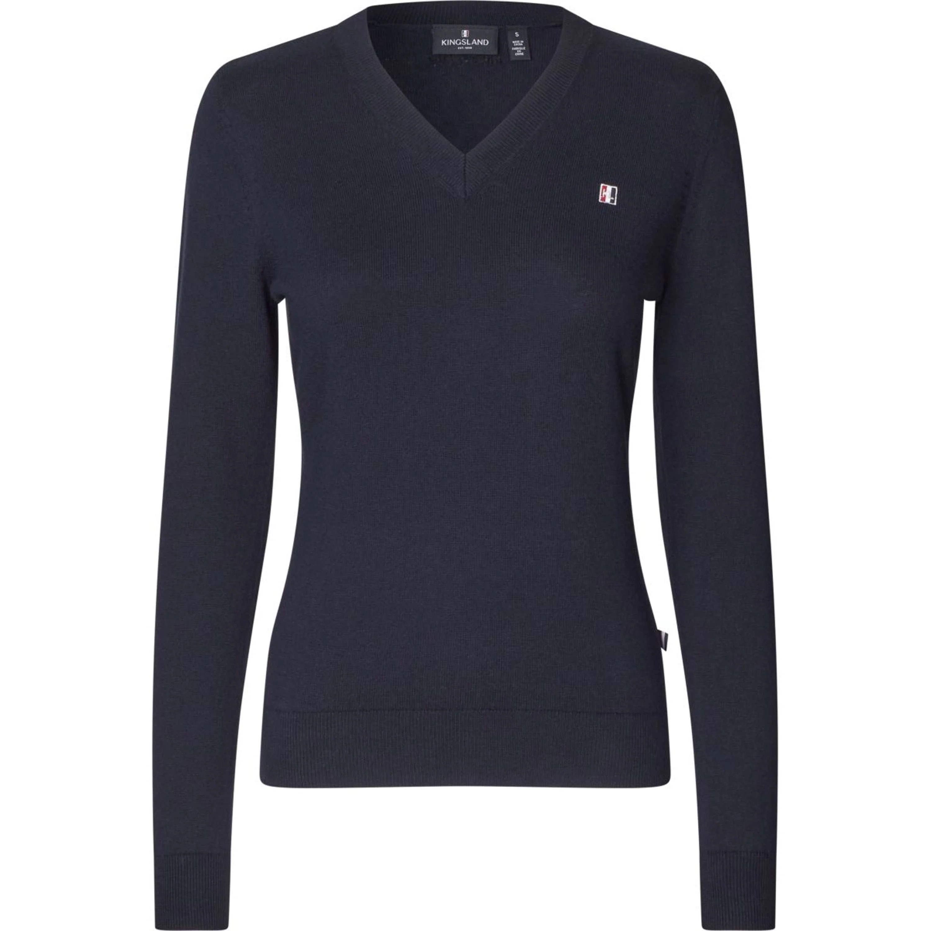 Kingsland Pullover Classic Col en V Marin