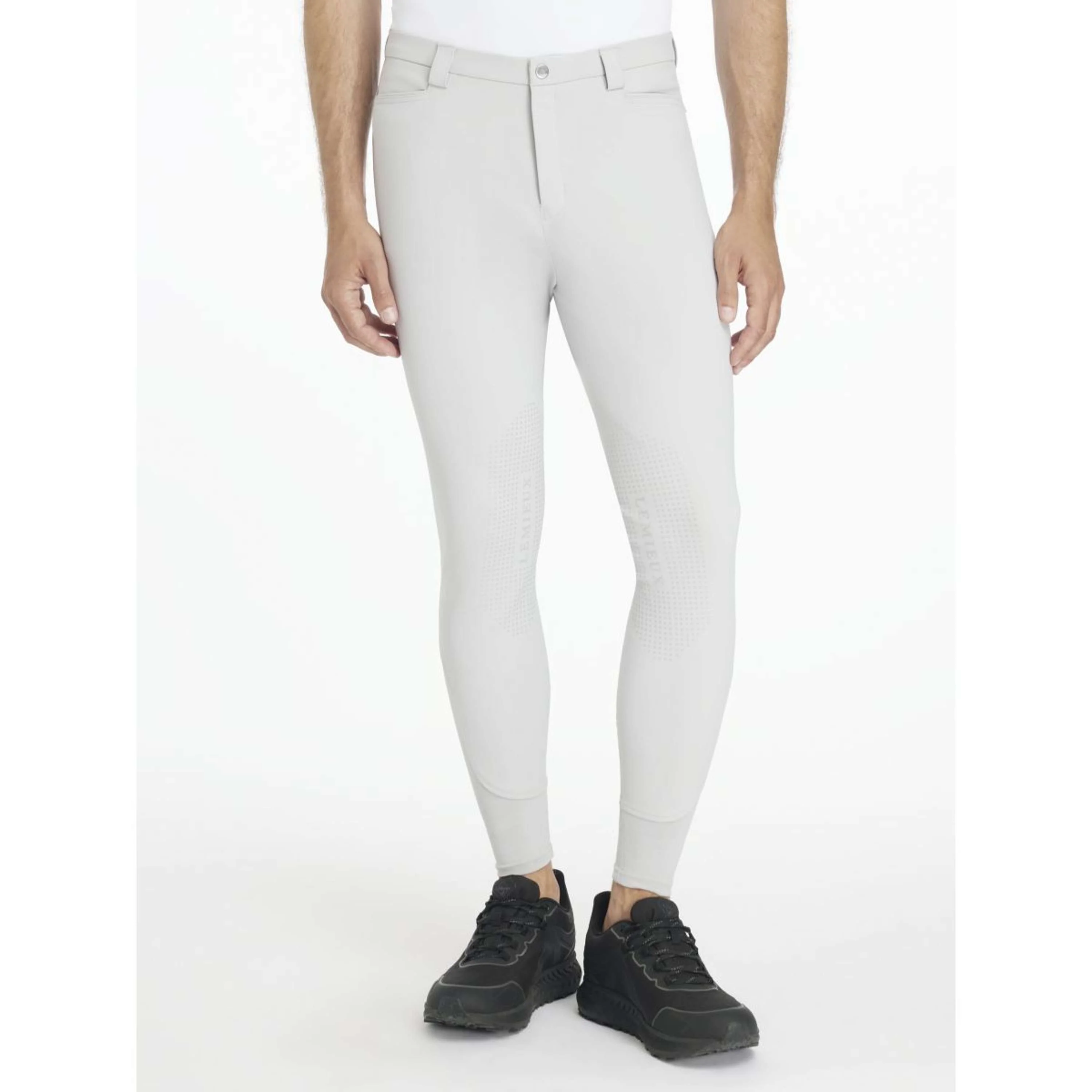 LeMieux Pantalon d'Équitation Sports Knee Grip Hommes Gris clair