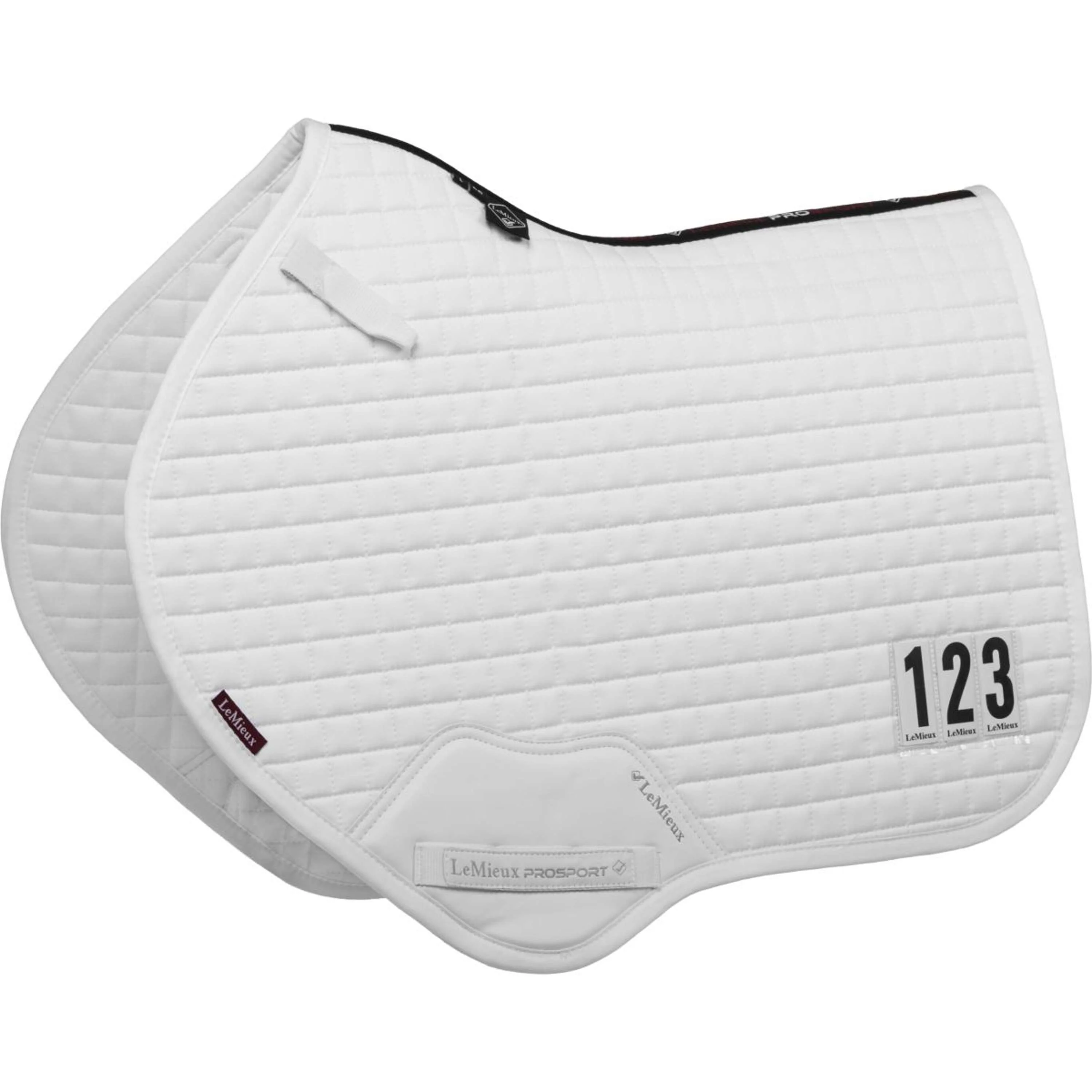 LeMieux Tapis de Selle Cotton Competition Square Close Contact Blanc