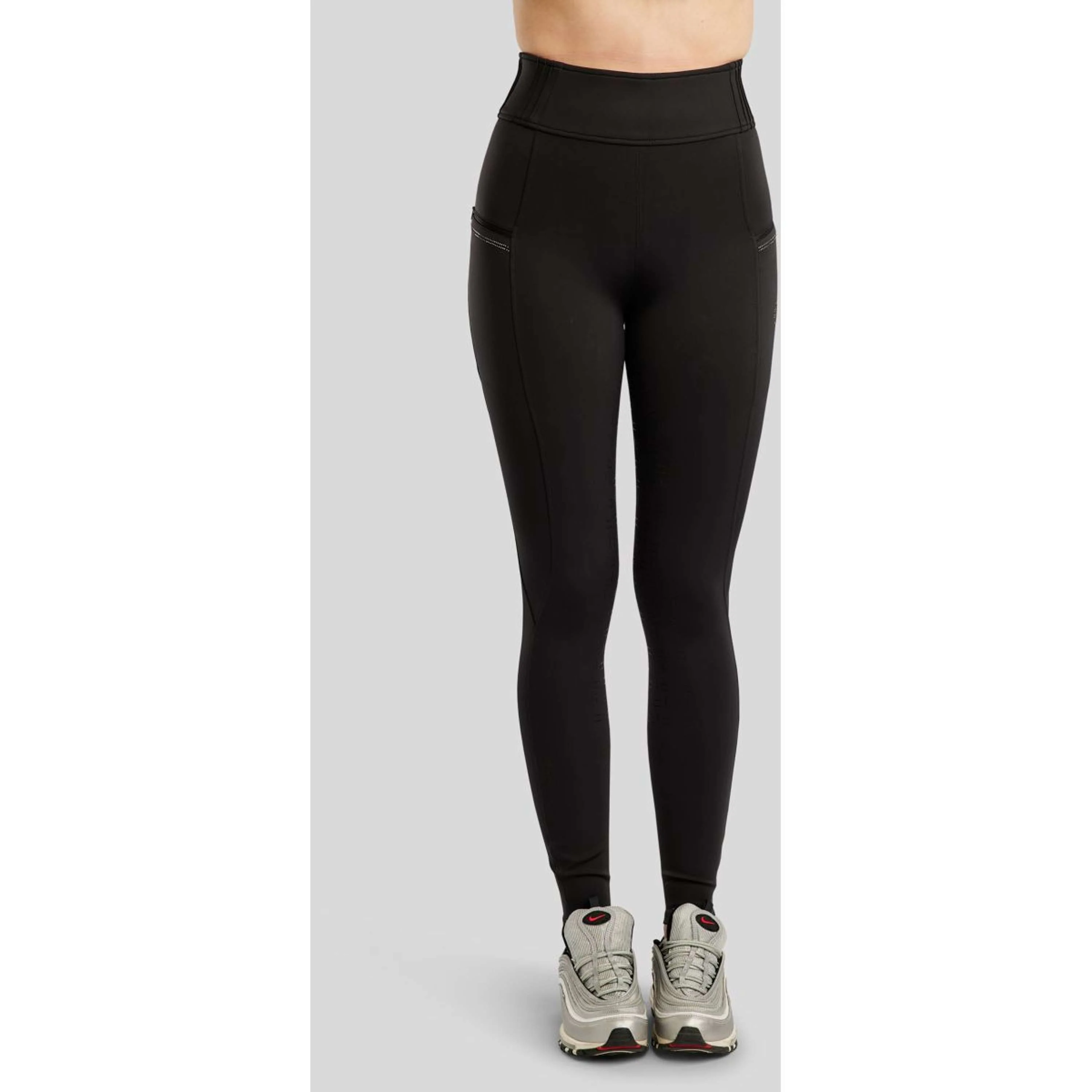 Montar Legging d'Équitation MoPearl Pintuck Full Grip Noir - Image 2