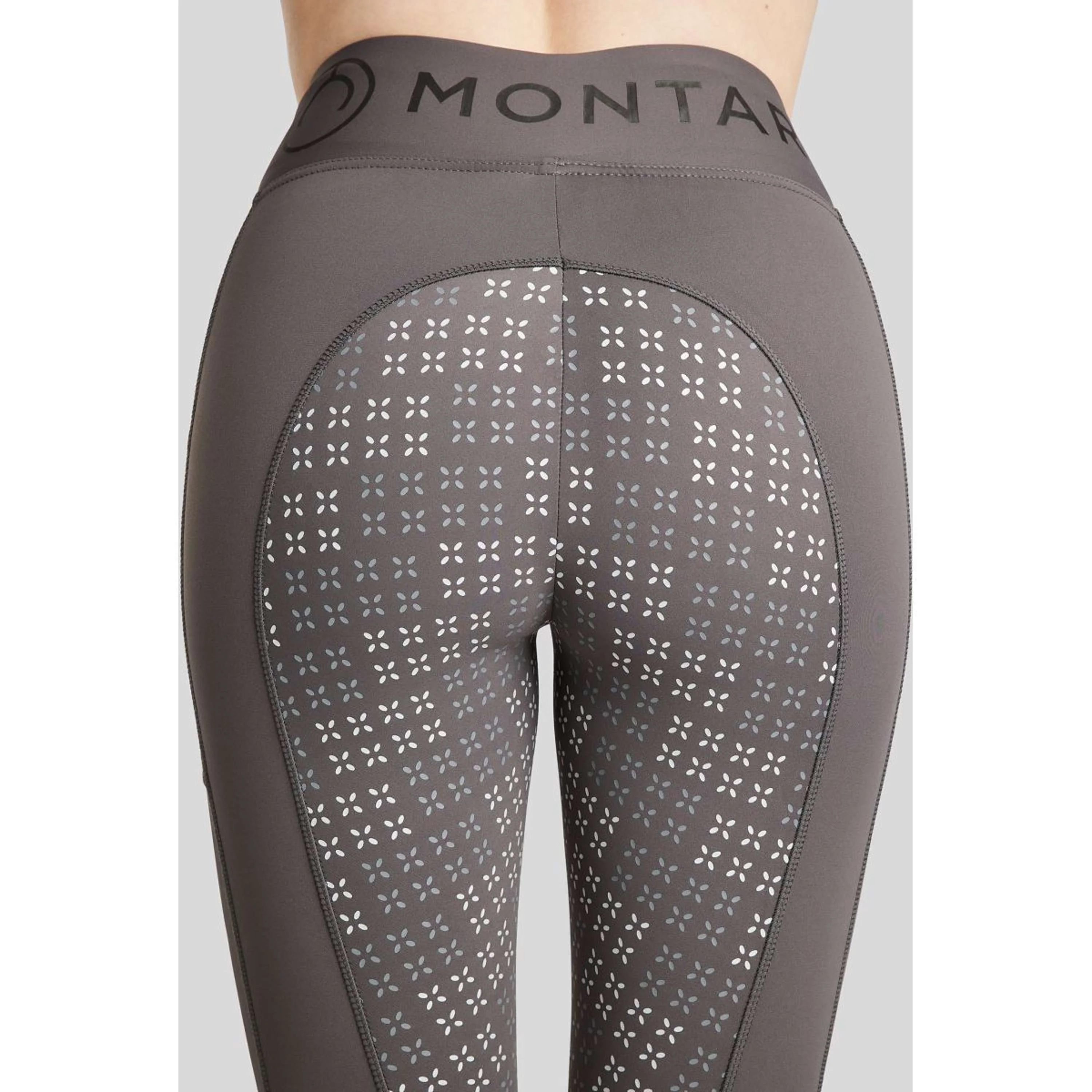 Montar Legging d'Équitation Selena Pull On Full Grip Gris - Image 5