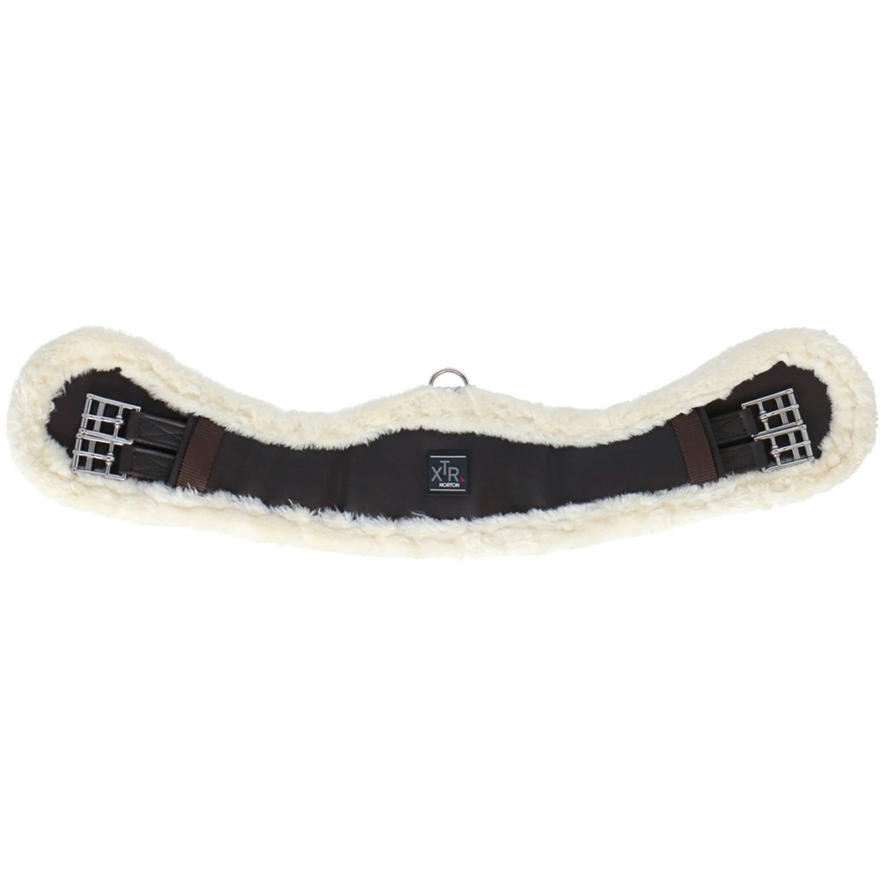 Norton Sangle de Dressage XTR Peau de Mouton Synthétique Havana/Crème