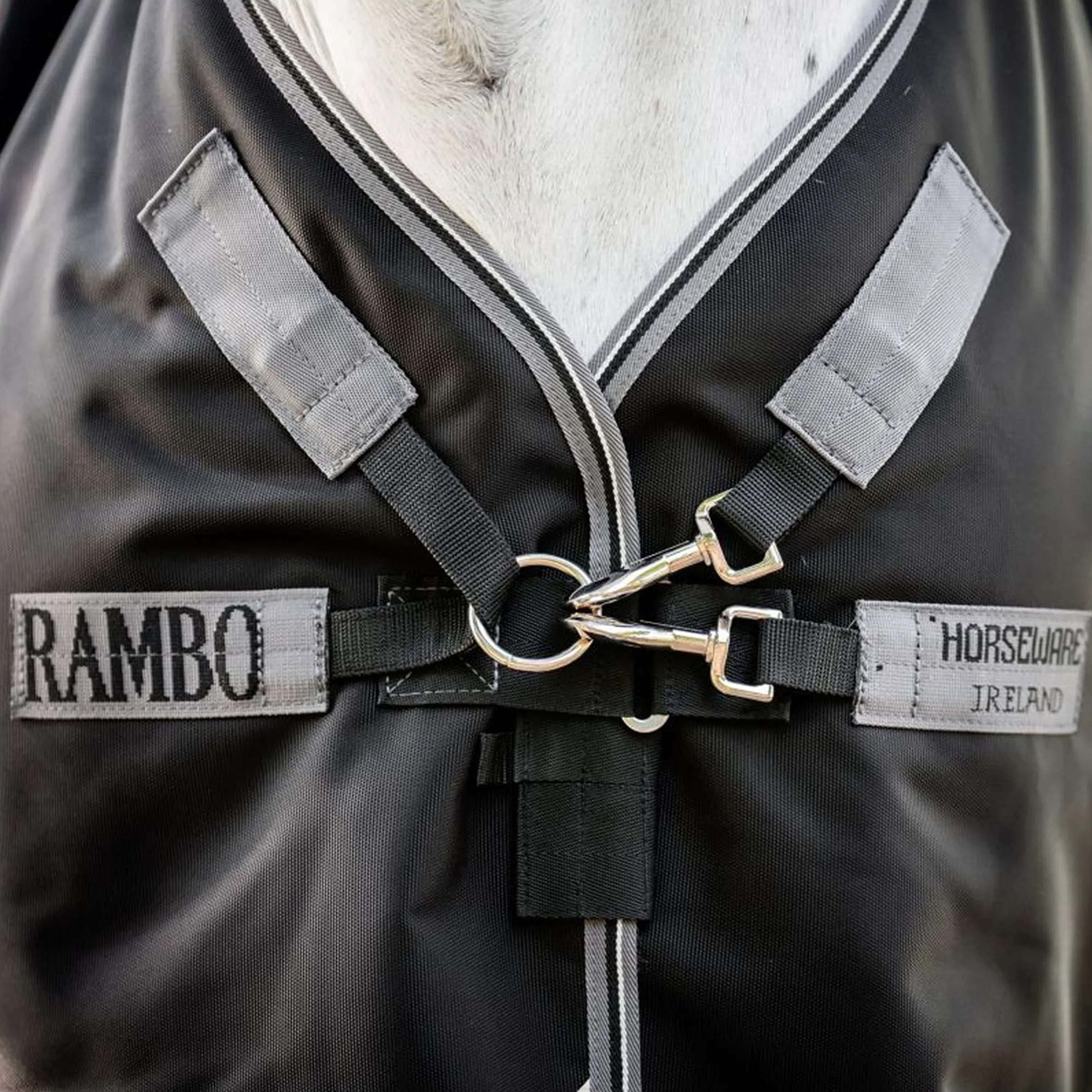 Rambo Chemise Turnout 1680D 0g Noir/Thunderstorm Grey/Silver - Image 2