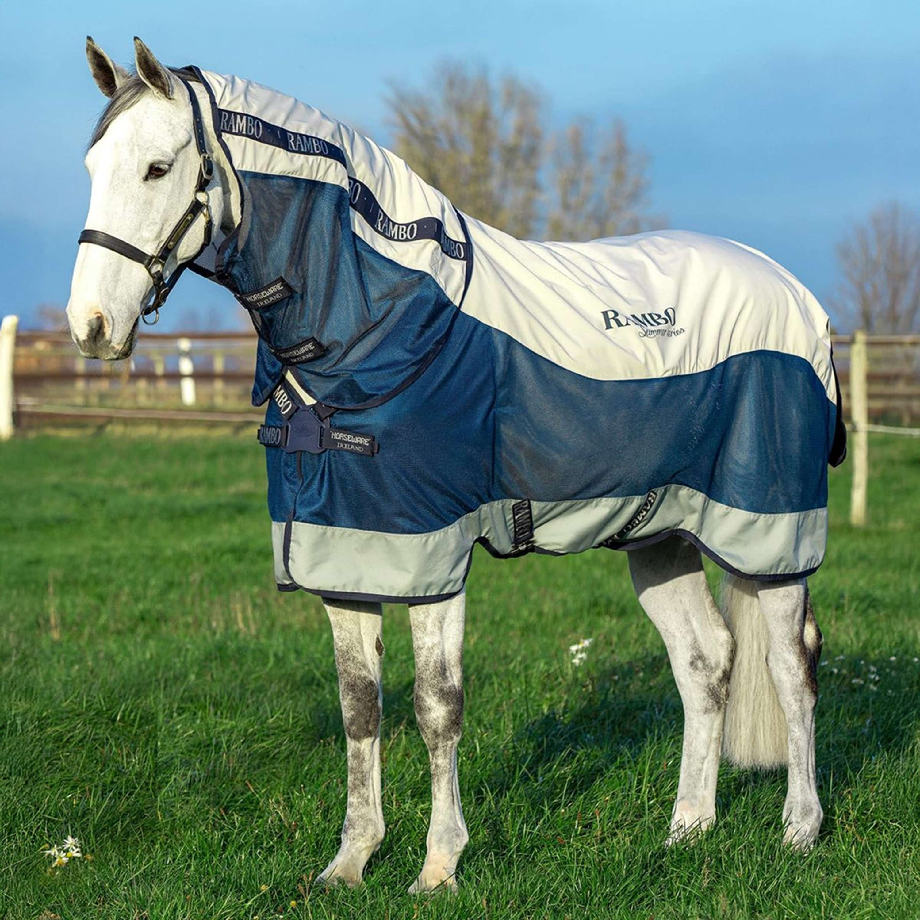 Rambo Chemise Turnout 0g Summer Series Marine/Gris