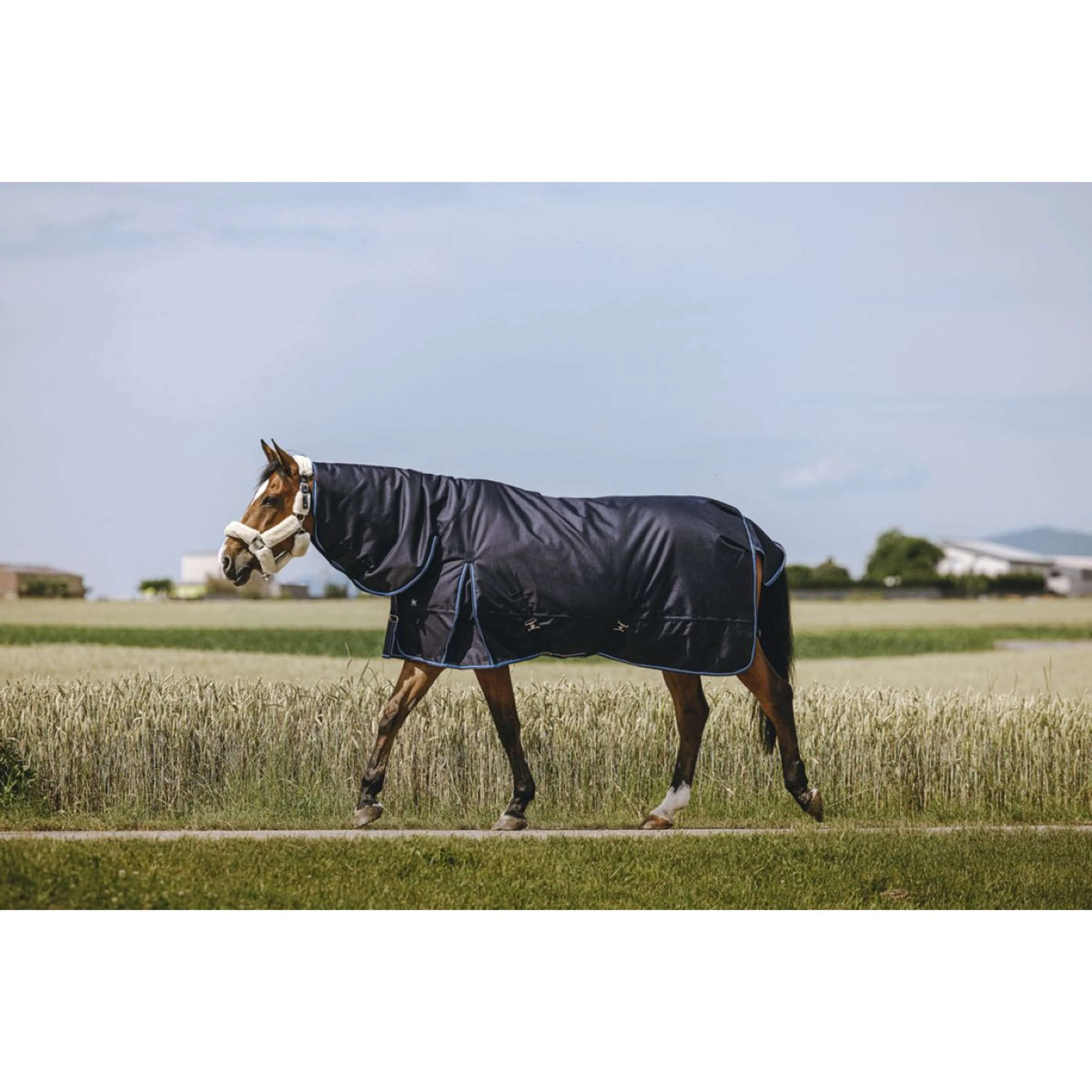 Riding World Couverture d'Extérieur Eco 600D Combo 220g Marin