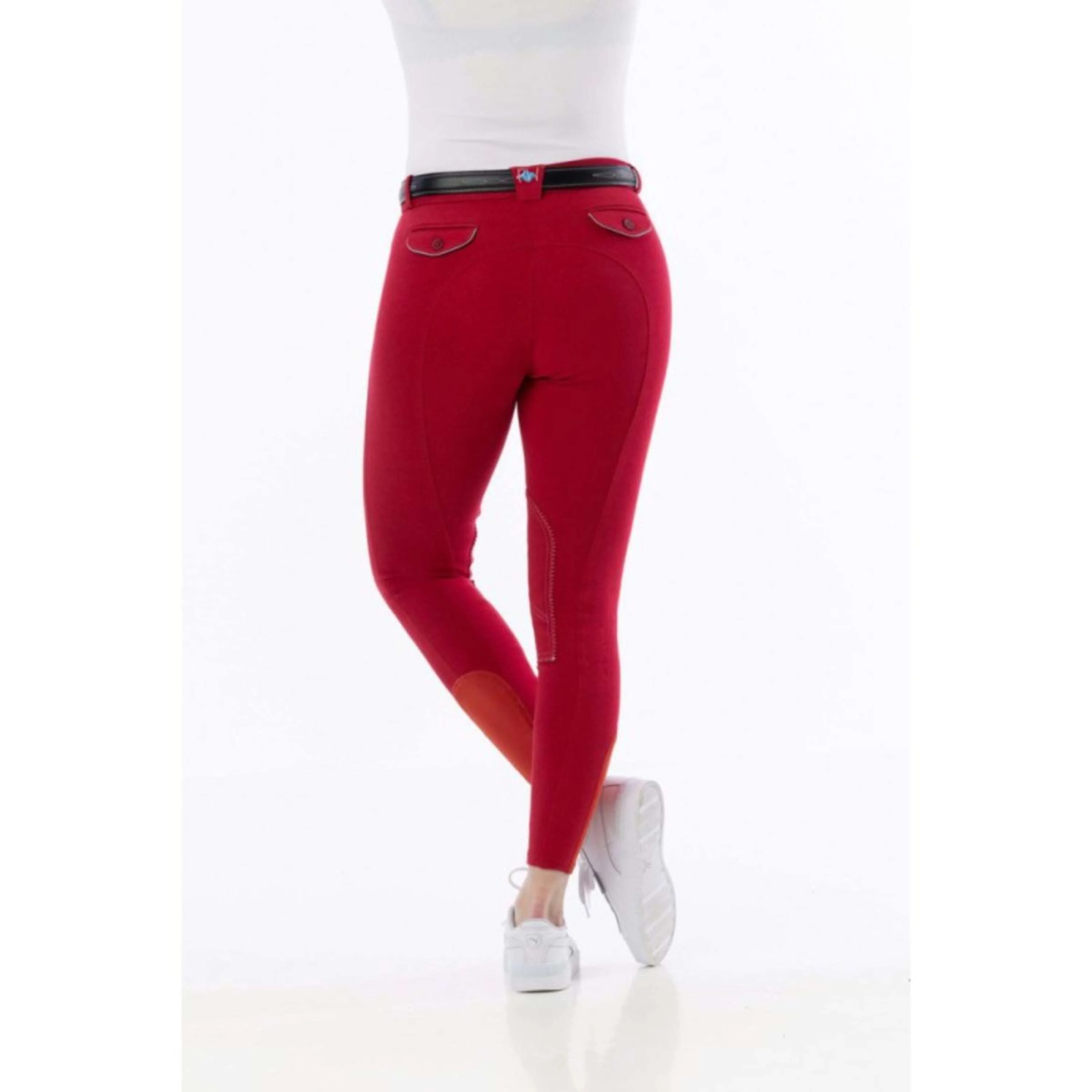 Riding World Pantalon d'Équitation Alexandrie Femme Rouge - Image 3
