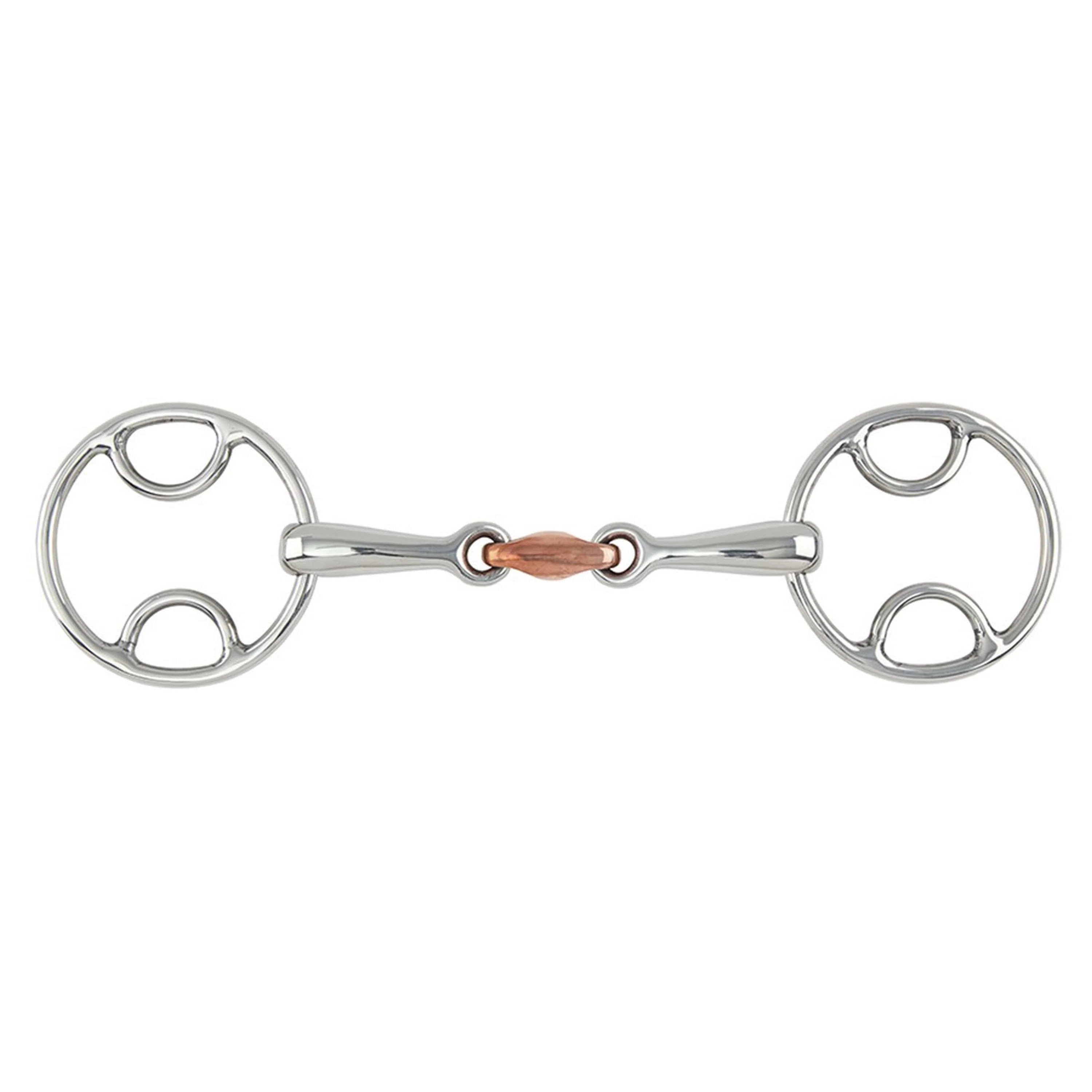 Shires Mors Double Brisure avec Lien en Cuivre RVS