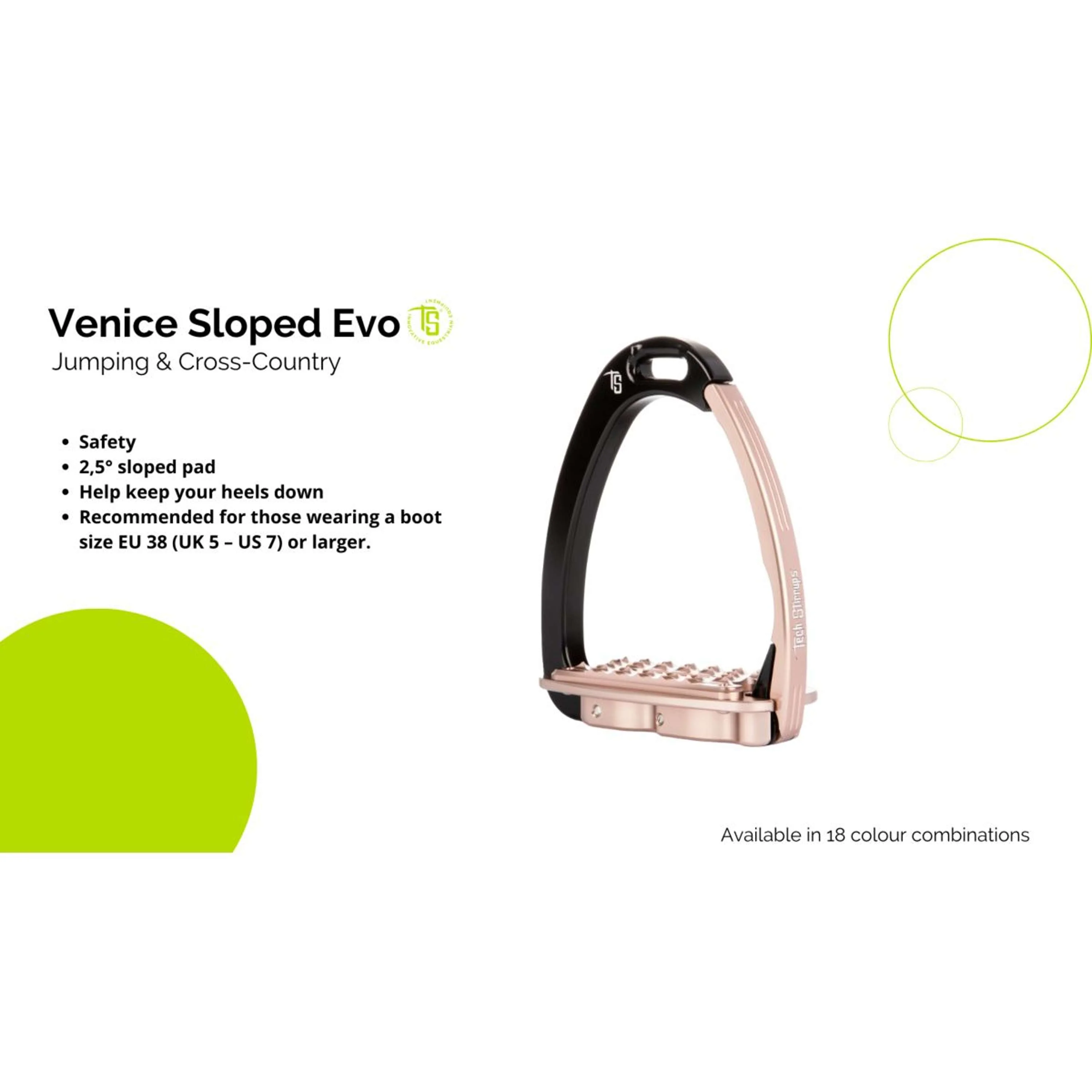 Tech Stirrups Étriers Venice Sloped EVO Argent/Bleu - Image 2
