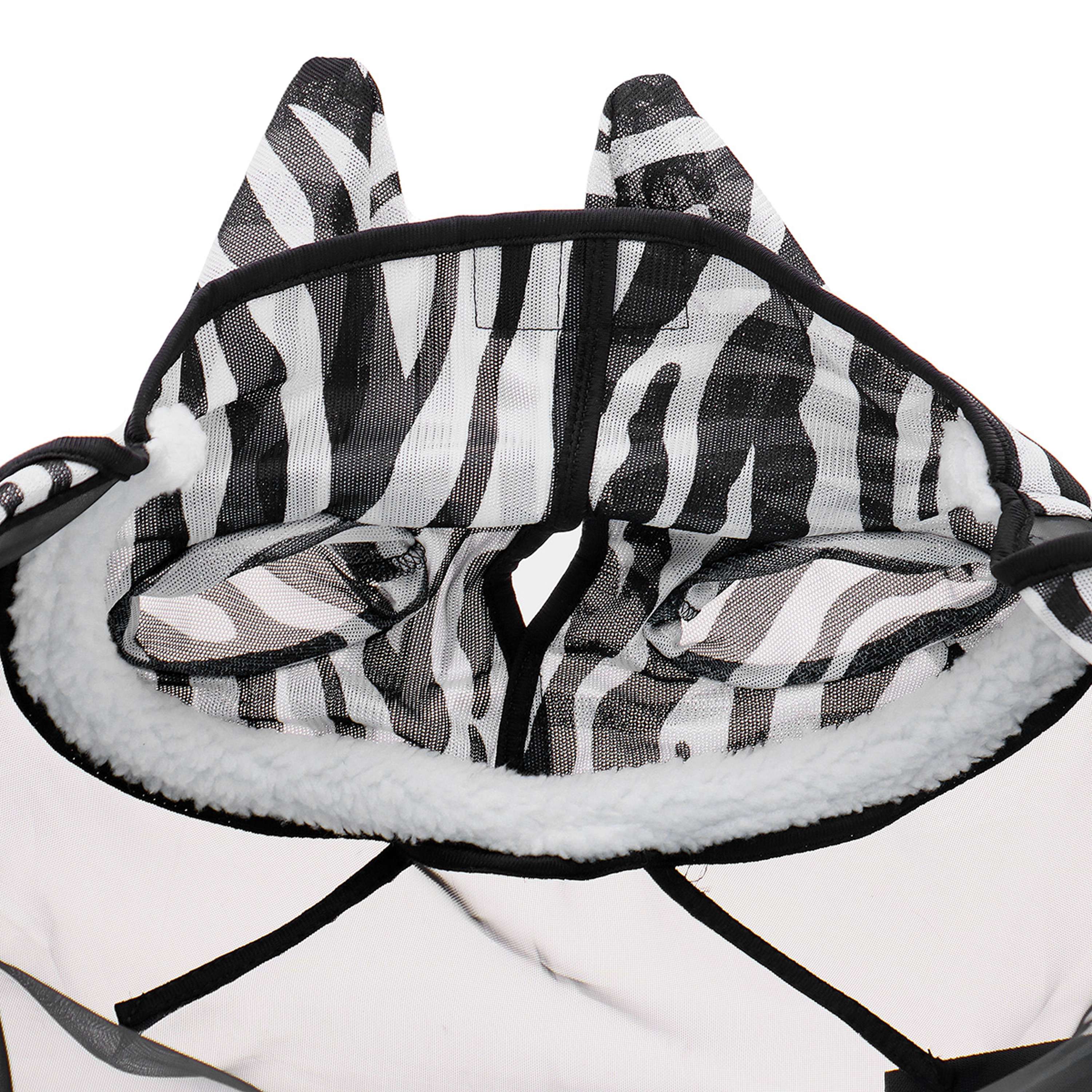 Velder Horsewear Essentials Masque Anti-Mouches Zebra avec Oreilles Noir/Blanc - Image 8