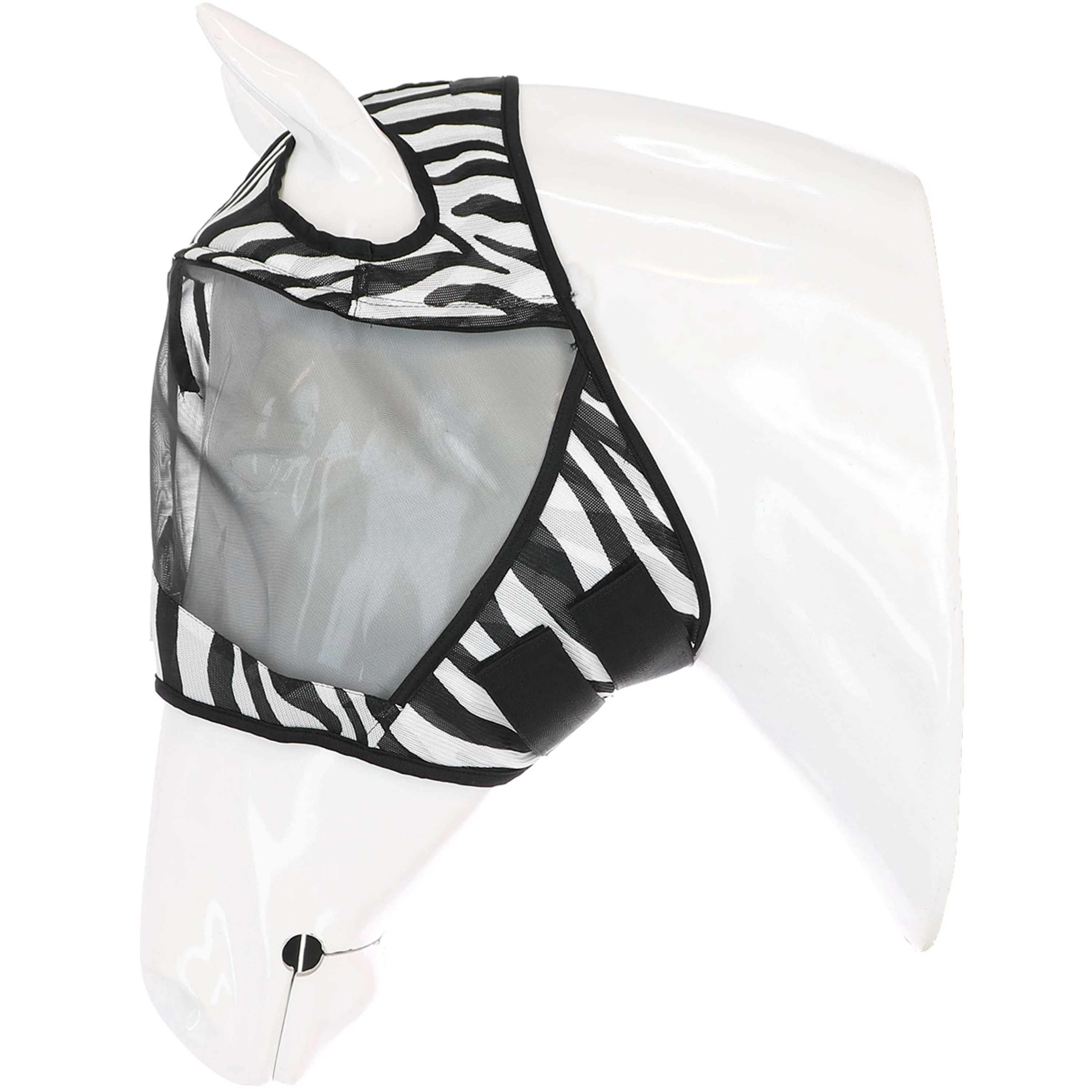 Velder Horsewear Essentials Masque Anti-Mouches Zebra sans Oreilles Noir/Blanc - Image 4