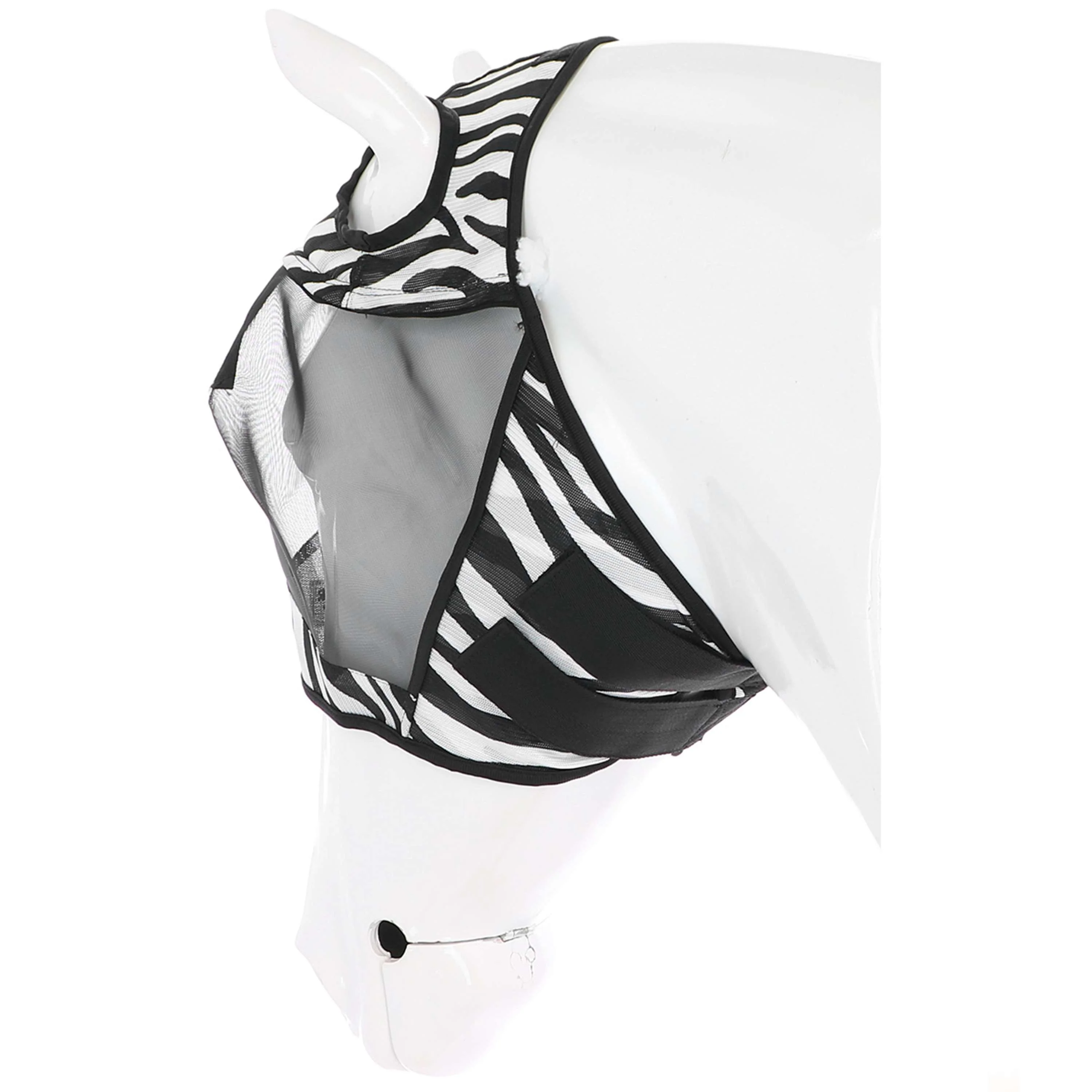 Velder Horsewear Essentials Masque Anti-Mouches Zebra sans Oreilles Noir/Blanc - Image 6