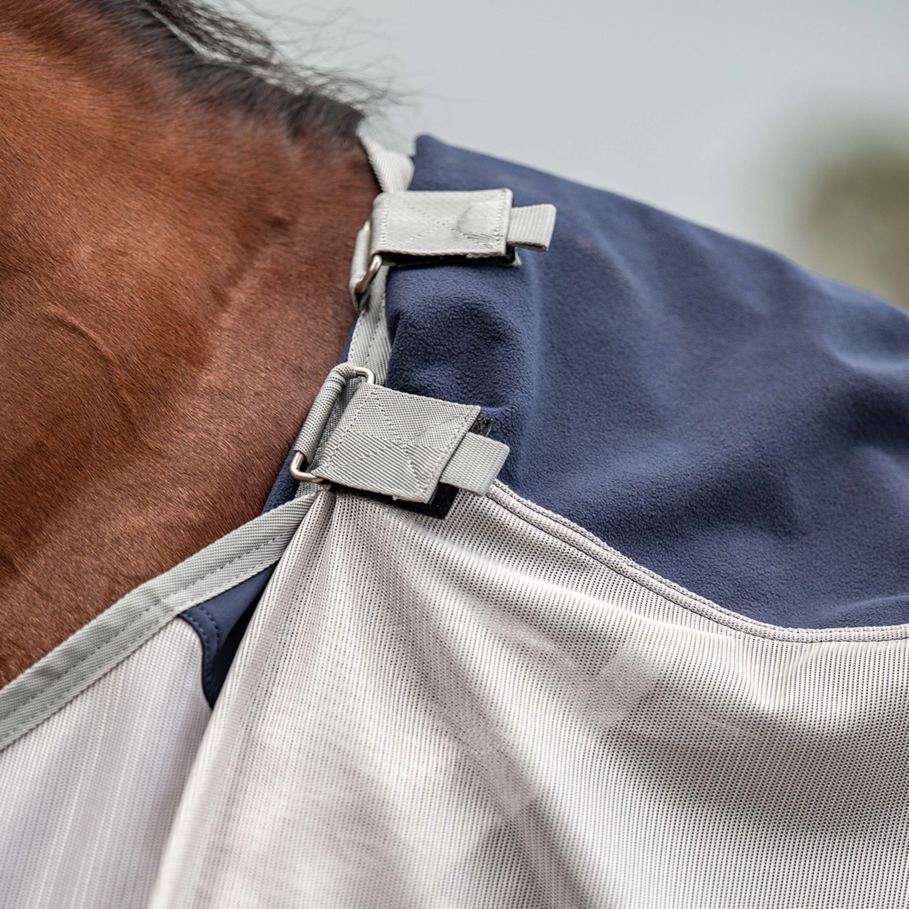 Velder Horsewear Premium Couverture Anti-Mouches Rainless Fall Navy/Pearl Silver - Image 9