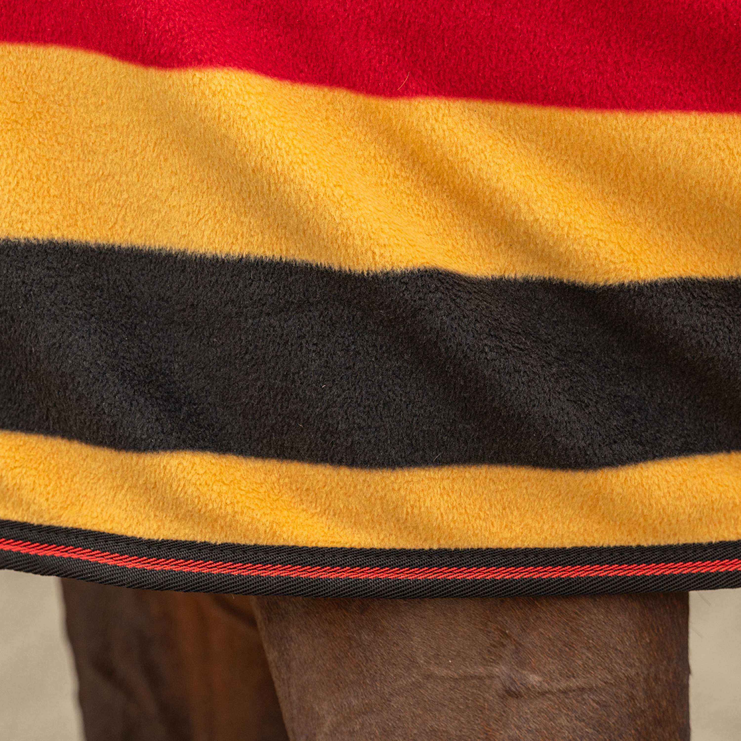 Velder Horsewear Premium Deluxe Fleece Cooler Rug Noir/Jaune - Image 6