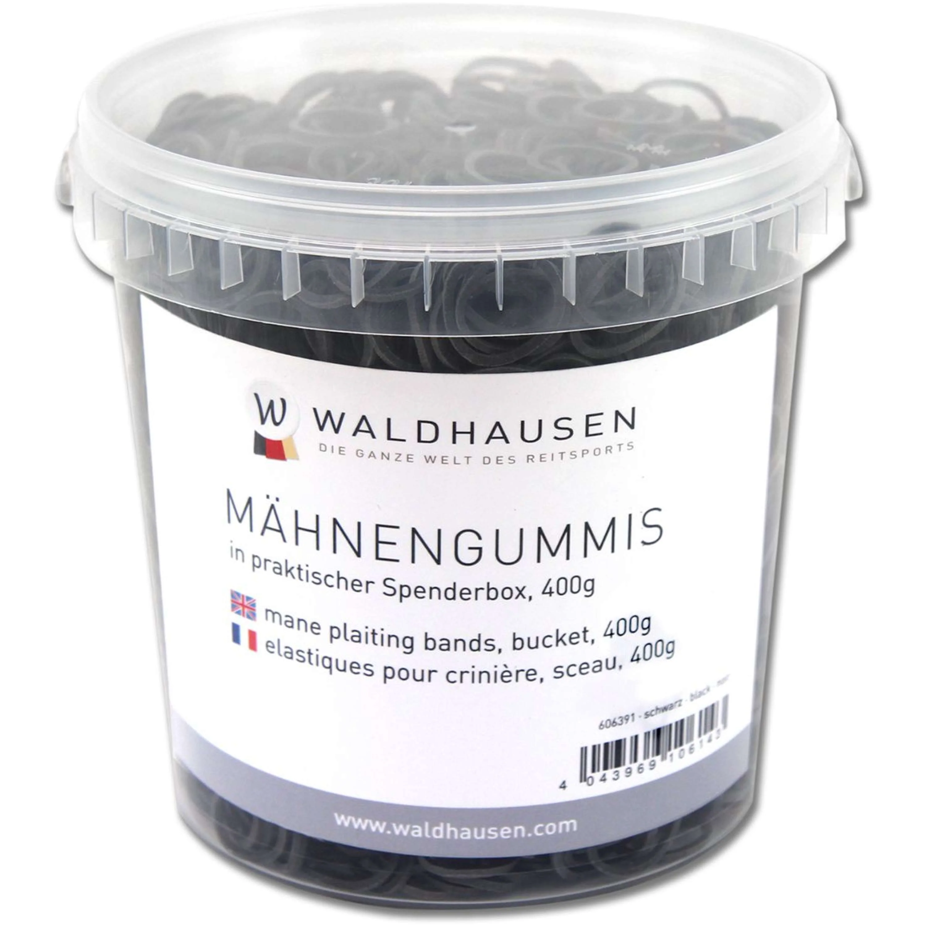 Waldhausen Petits élastiques à Crinière dans Seau Noir