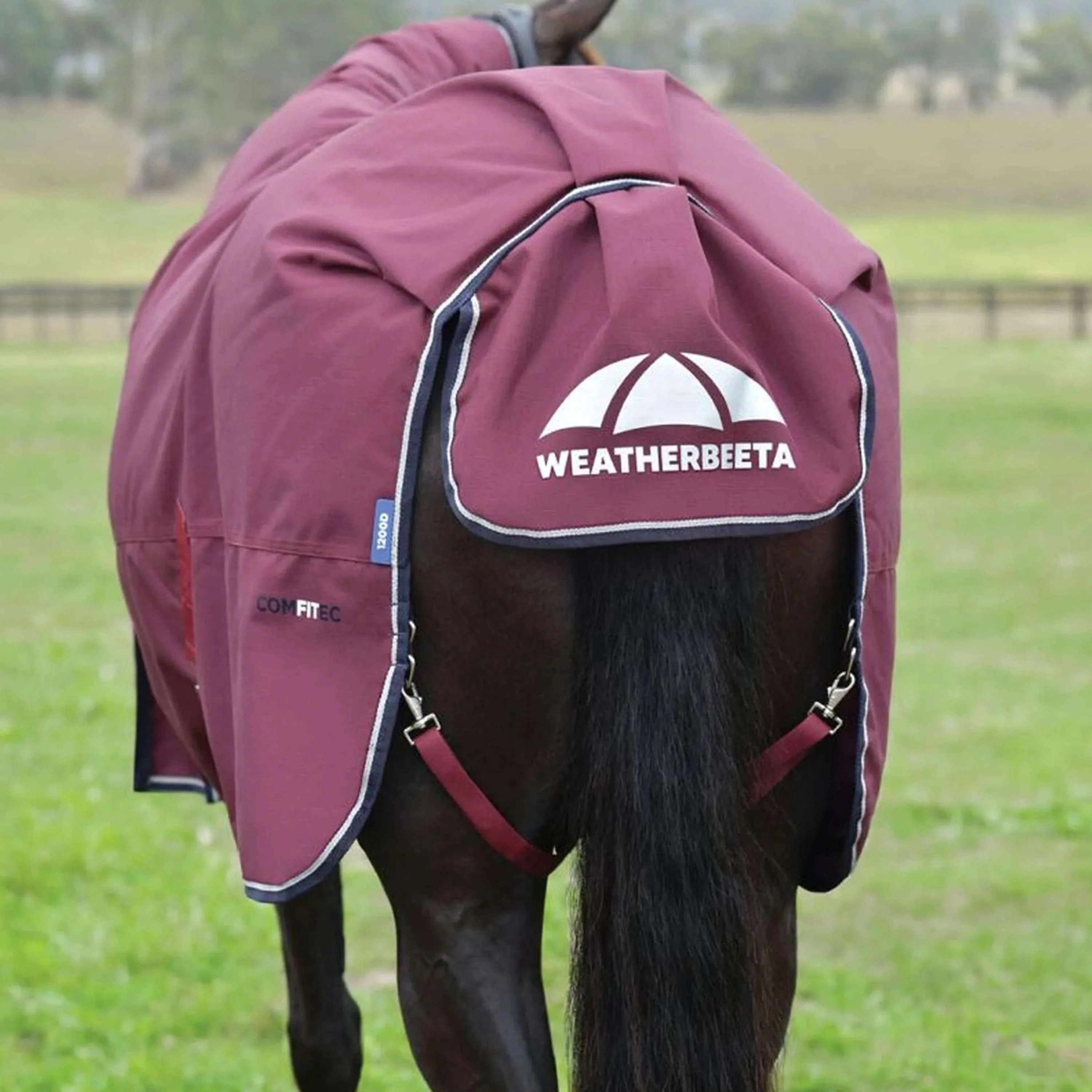 WeatherBeeta ComFiTec Essential Turnout Detach-A-Neck 50g Bourgogne/Marine - Image 9